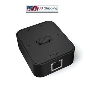 2 Port 1000Mbps Gigabit Network Switch Ethernet Smart Switcher RJ45 Hub Splitter